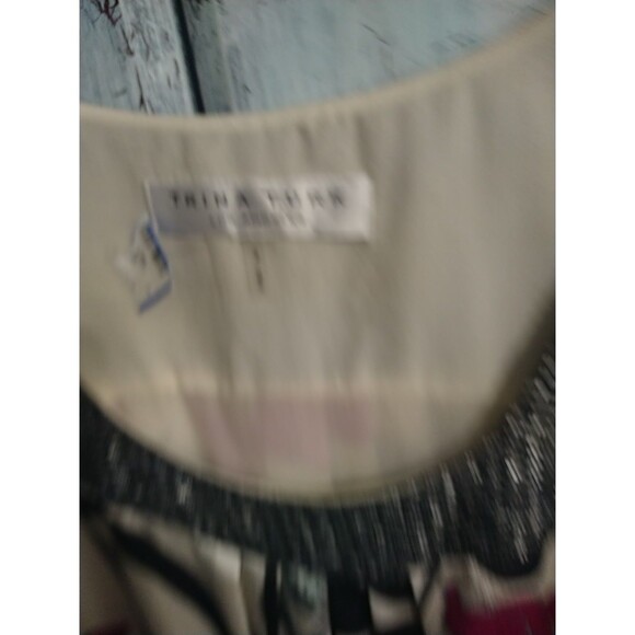 Trina Turk 100% Silk Sleeveles Floral Mini Dress Sz 2 Sequence Boho Summer Artsy - Picture 5 of 10